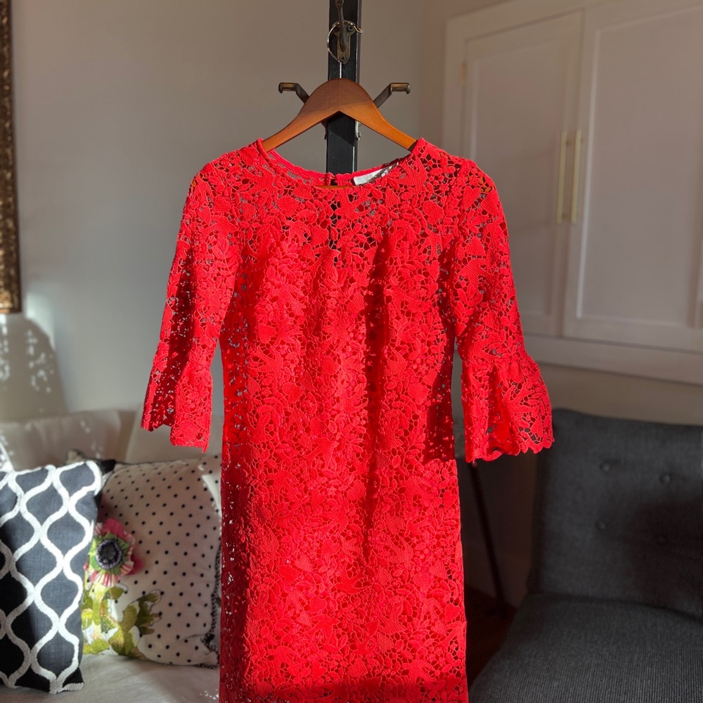Boden Vibrant Red Lace Dress